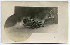 1910's Motor Racing - Vintage Silver Print Photo Card - 1