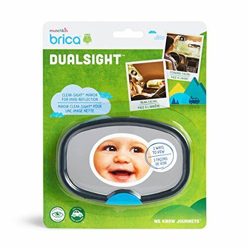 Brica by Munchkin Dual Sight Baby Car Mirror for Rear or Forward-facing Child, B - Picture 1 of 3