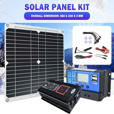 6000W Complete Solar Panel Kit Solar Power Generator 50A Home 220V Grid System