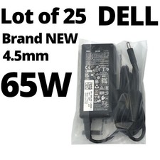 Lot of 25 NEW Genuine Dell 65W AC Adapter 19.5V 3.34A 4.5mm Power Supply  Cords