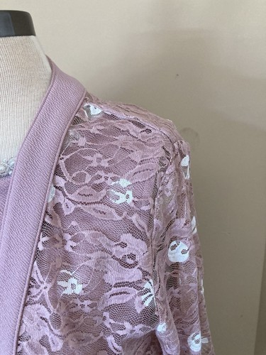 Maya Brooke Pink Lace Jacket Dress Set Sz 10 Mother Of Bride Wedding - Picture 3 of 18