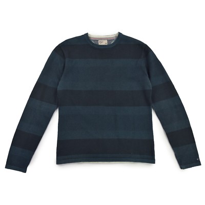 Tommy Hilfiger men's sweater S/M 48 knit sweater top sweat blue knit mens