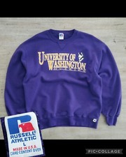 Vintage 90s Russell Athletic University Of Washington Huskies Sweatshirt USA L