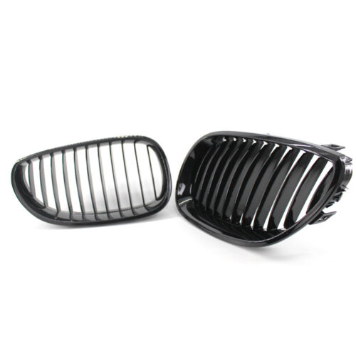 2Pcs Gloss Black Grille Fit For BMW E60 E61 M5 5 Series 03-09 Base Wagon - Picture 1 of 6