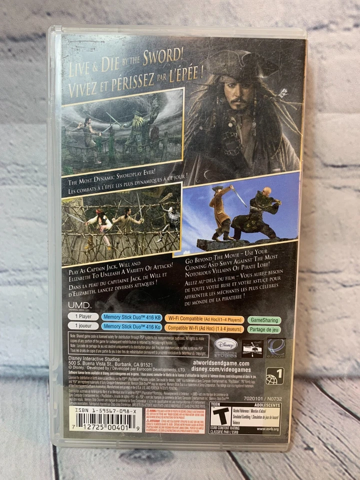 Pirates of the Caribbean: At Worlds End (Playstation PSP, 2006) CIB Complete - Image 2 of 4