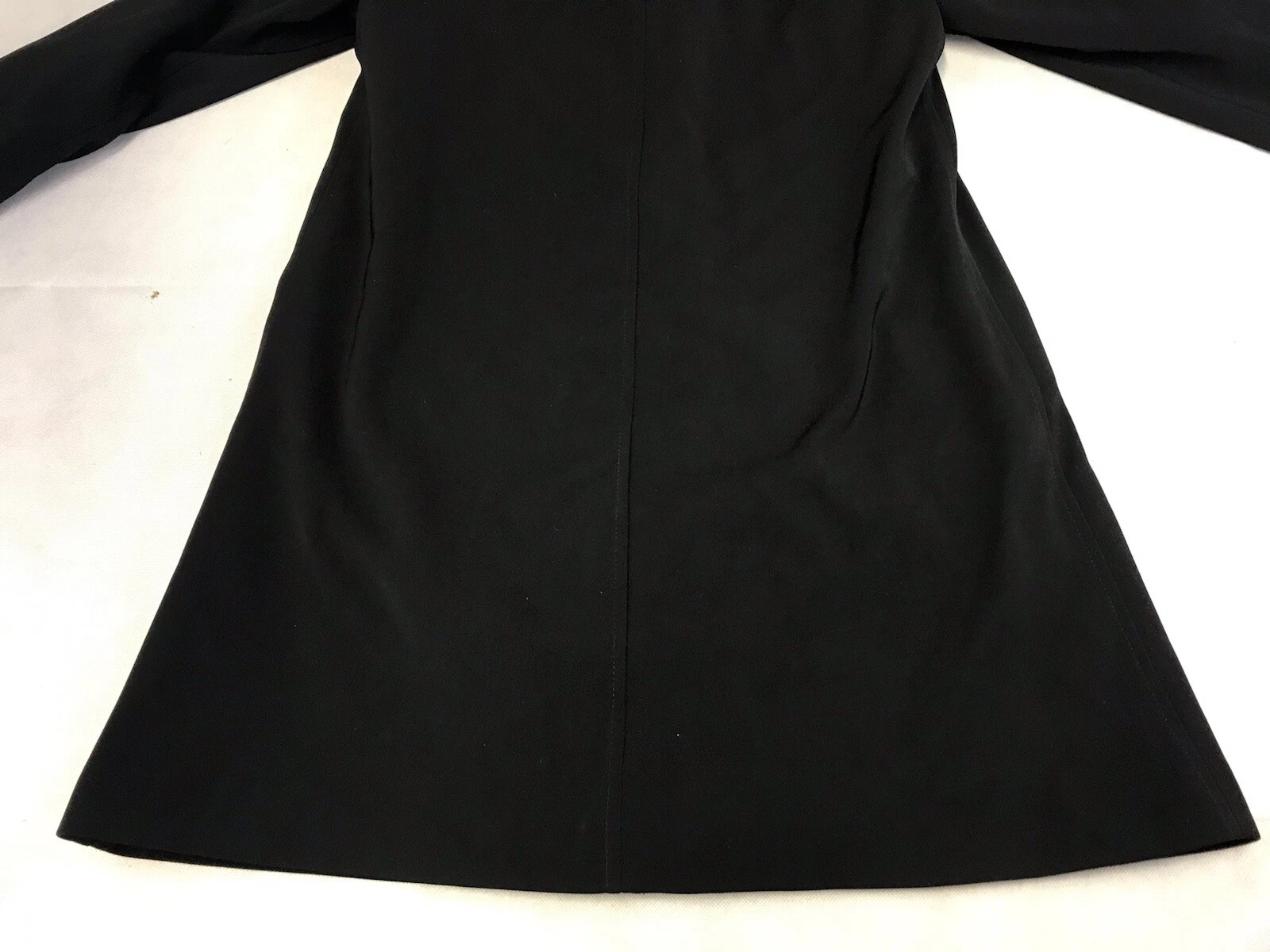 Michael Kors Trench nero completamente foderato fibbie argento e cappuccio rimovibile piccolo