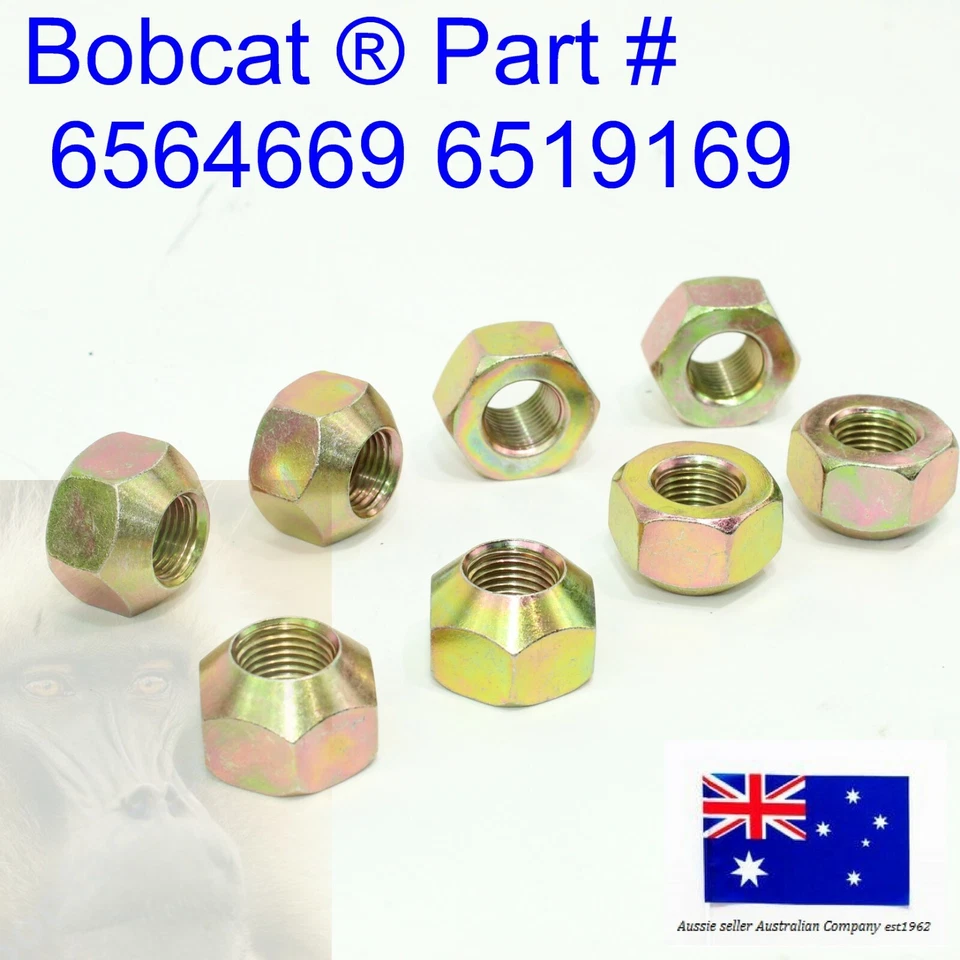 fits Bobcat 8 x Wheel Nuts Rim Stud Lug Nuts 6564669 1600 2000 2400 2410 1213 - Image 4 of 4