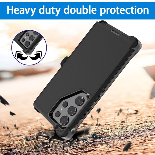 For Samsung GalaxyS24/Plus/Ultra Shockproof Rugged Defender Case Cover+Belt Clip - Picture 8 of 37