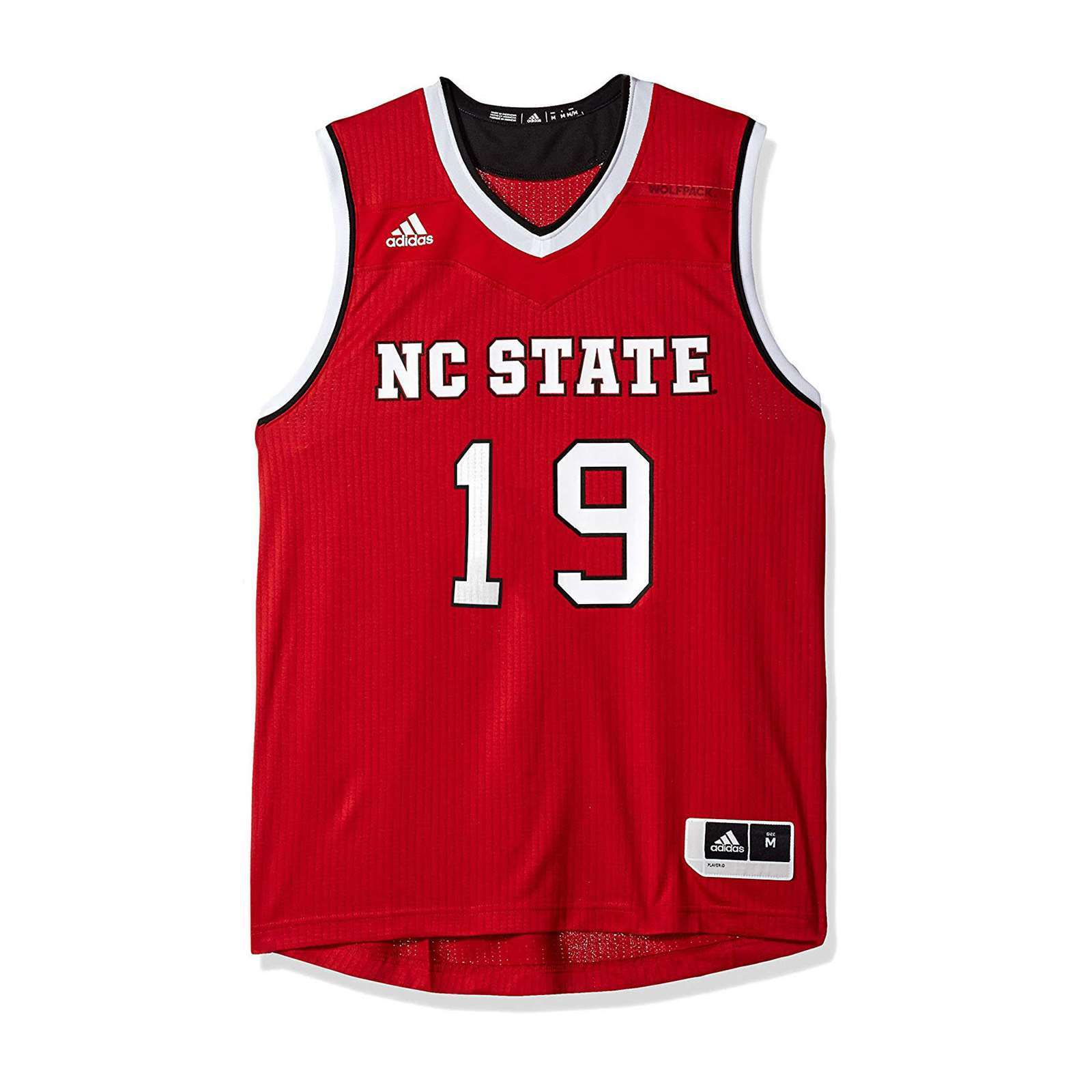 Мужская баскетбольная копия NCAA NC State Basketball Jersey # 19 Красная НОВИНКА