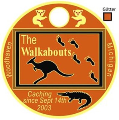 The Walkabouts 2009 Pathtag #10967 GEOCACHING Pathtags Bear Geocoin USA Tag