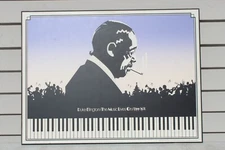 Duke Ellington The Music Lives On 1899-1974 MOUNTED Foliograph Poster Rare VTG