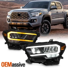For 2020-2023 Toyota Tacoma TRD/Pro/Limited Full LED SwitchBack Black HeadLights