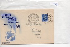 GB - Event Cover (CV023) 1950 - London Int Stamp Exhibition - pmk London
