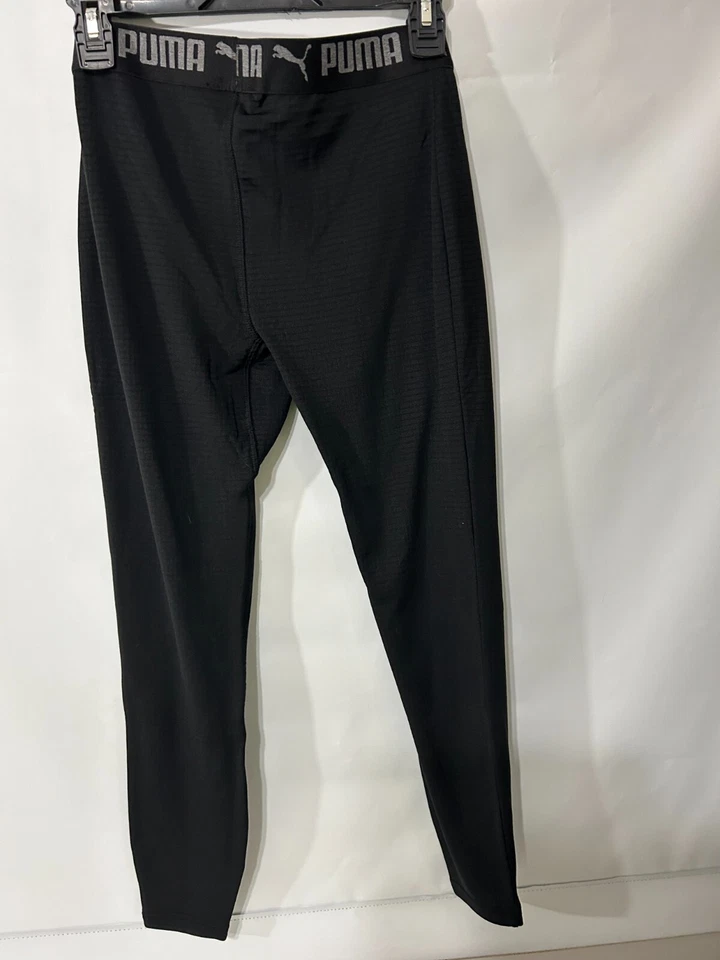 Pantalón polar Puma para hombre pequeño de peso pesado capa base NUEVO negro ultra suave Foto 2 de 3