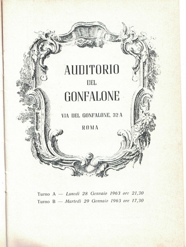 Legrenzi La Compieta Coro Polifonico Romano Libretto & Programm 1963 - Bild 2 von 4
