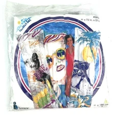 Vintage Intex The Wet Set Action Mat Surf Print Pool Float 1996 Style 59720 NIP