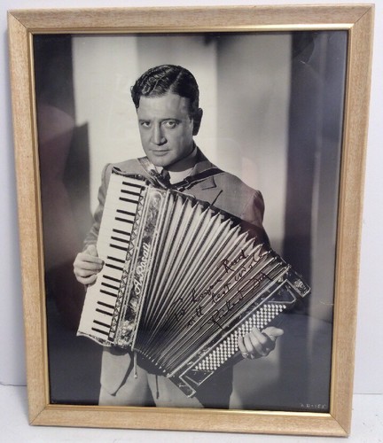Richard Dig Accordion Player Black White Signed Photo Framed 8”x10” - Picture 2 of 11