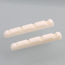 2PCS Flat Bottom Bleached Bone 4-String Electric Bass Nut 38mm