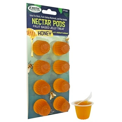 EXOTIC NUTRITION Nectar Pods (Honey)- Jelly Fruit Treat - Sugar Glider, Marmoset, Bird, Gecko