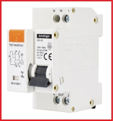 SCHELINGER FI/LS Schalter RCBO 06-25A 30mA Fehlerstromschutzschalter Leitungsschutzschalter