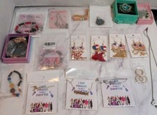 Lot Of 18 Pieces Assorted Costume Jewelry Necklaces Earrings Bracelets New 2