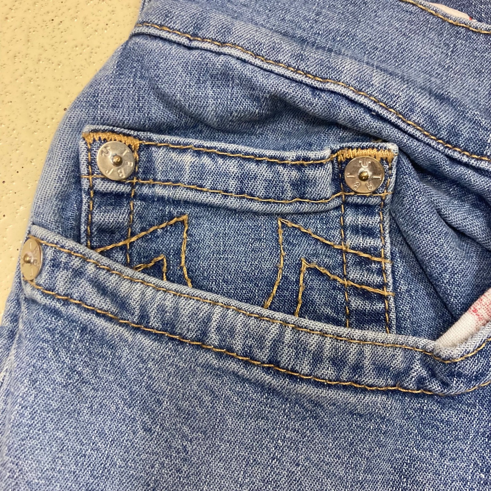 True Religion Ricky Mens 36 Relaxed Straight Jeans Stonewash image 6