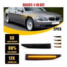 Led Side Marker Turn Signal Amber Lights 02-08 For Bmw E65 E66 E67 7series 2-20x