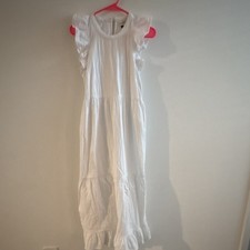 Universal Thread White Ruffle Sleeve Maxi Dress Long Size S