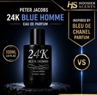 PETER JACOBS 24k BLUE HOMME EDP 100 ML / 3.4 OZ SPRAY SEALED BRAND NEW BOX — photo 2