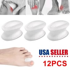 12PCS Silicone Gel Toe Separator Bunion Toes Spacer Orthotics Pain Relief