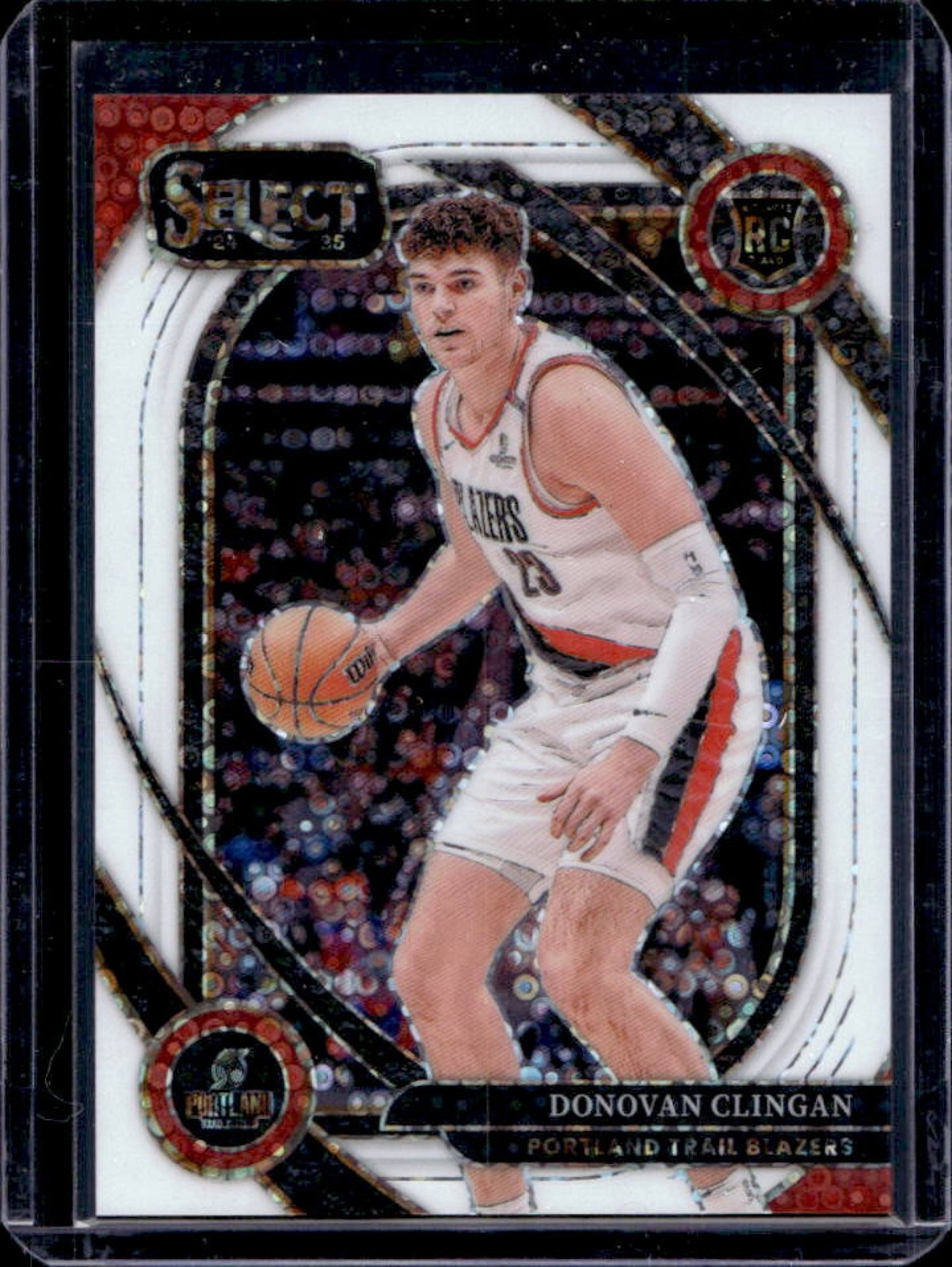 2024-25 Select Donovan Clingan Courtside RC White Disco Prizm #29/75