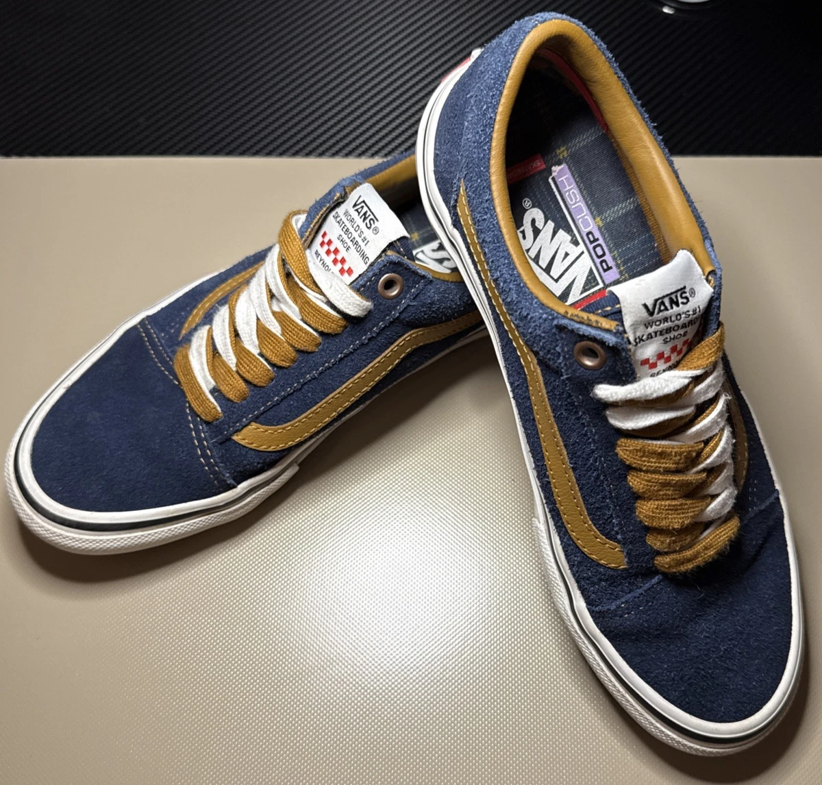 Vans Hi Skate Reynolds Dane Blue Brown Athletic Tennis Shoe Sneaker Men 7.5 Wall Vans x Andrew Reynolds Skate Classics Collection  main image 3
