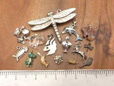 Vintage-Now 15 Pcs Animals Bugs Pendant Charms Craft Parts Jewelry Making Lot 14