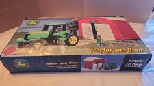 John Deere Best Lock Building Brick System-Tractor and Barn block set by Ertl.