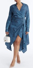 NWT fashion nova realm lue wrap style asymmetrical dress size 1X