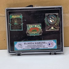 Florida Marlins 1993 Inaugural Season Commemorative 3 Pin Set Limited Edition