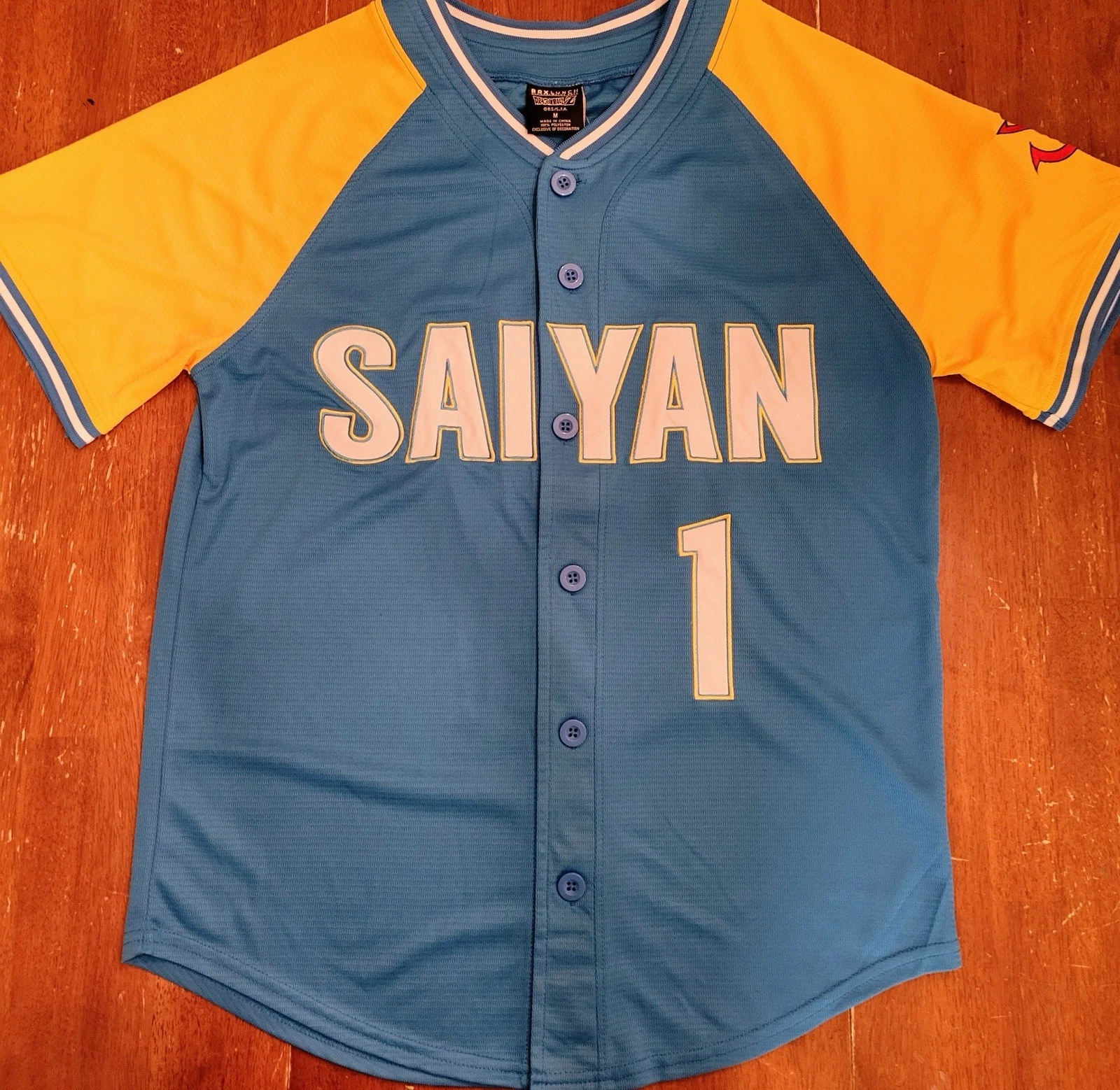 Dragon Ball Z Medium Baseball Jersey Vegeta Saiyan 1