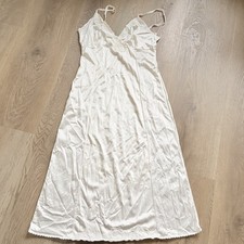 Vintage Dixie Belle Lace Trim Nylon Slip Beige Womens 36 Tall