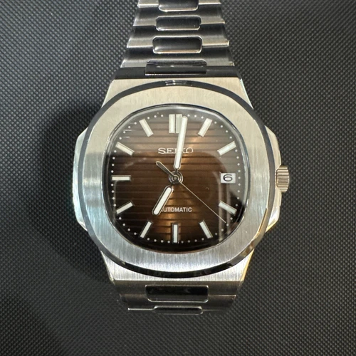 SEIKO MOD Brown Dial Stainless Steel Band Automatic Movement 40MM