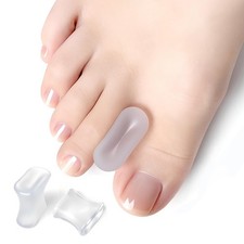16-Pack Gel Toe Spacers Separators for Women Men White