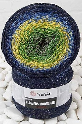 Yarnart Flowers Moonlight Glitter Cotton Yarn 1000M Multicolor Shimmer 3250