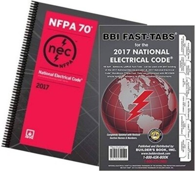NFPA 70 National Electrical Code NEC 2017 Edition SPIRAL WITH BBI TAB