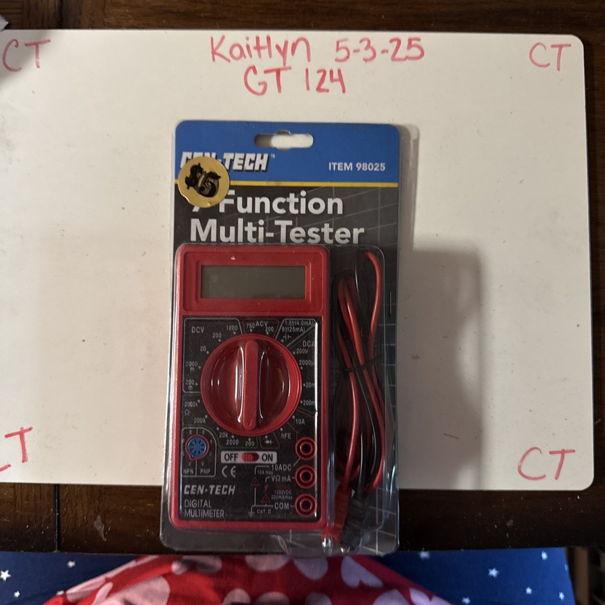 Cen-Tech 7 Function Multi-Tester, Item #98025 Red 32