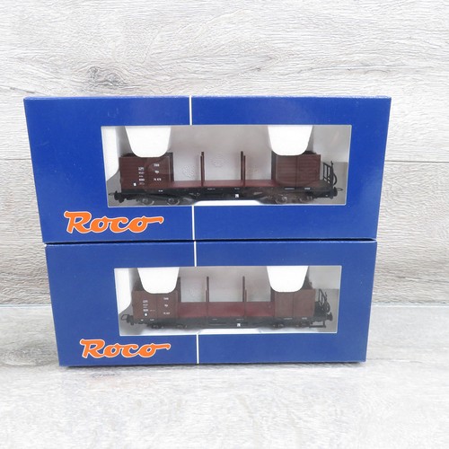ROCO 34592 unbenutzt - HOe - ÖBB - 2-tlg. Set Rungenwagen OOm/s - OVP - #AP22460 | Condition: Gebraucht
