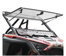 KEMIMOTO Upgraded Flip Windshield with Slide Window Compatible clear 