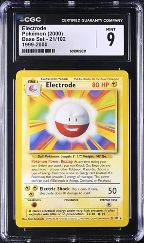 Electrode graded CGC 9 for sale on eBay