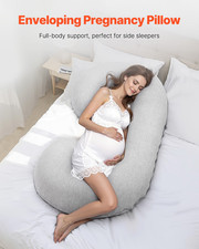 Pregnancy Pillow, C-Shaped Full Body Maternity Pillow for Sleeping, Legs Relief