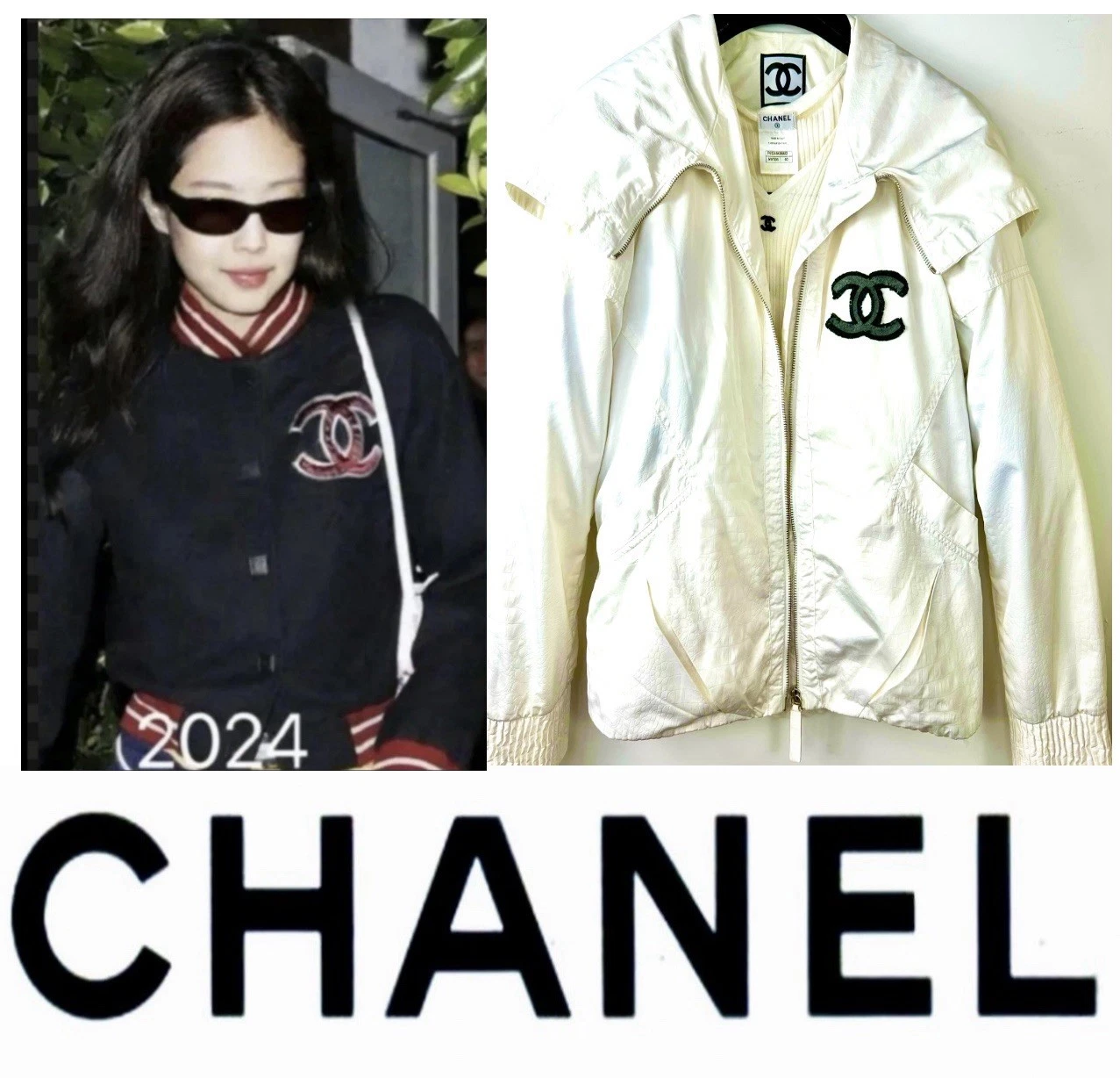 Giacca Bomber Chanel Vintage 2009 Sport Logo 34 36 38 40 2 4 6 8 Cappotto Top S M