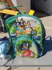 Bluey Backpack With Lunchbag Bonus Small Bluey Plush