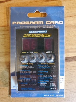Hobbywing program card for speed controller
